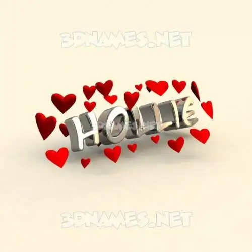 hollie in In Love style - 3D name wallpaper hollie in In Love style - 3D name wallpaper