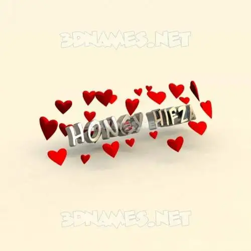 honey hifza in In Love style - 3D name wallpaper honey hifza in In Love style - 3D name wallpaper