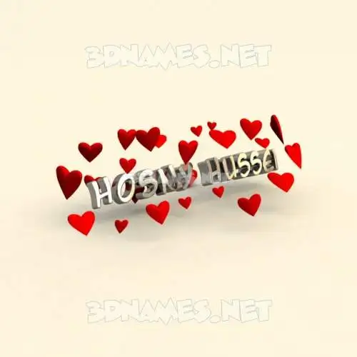 hosny hussei in In Love style - 3D name wallpaper hosny hussei in In Love style - 3D name wallpaper