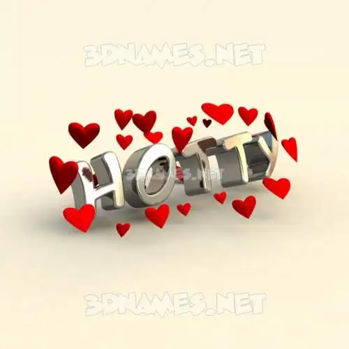 hotty in In Love style - 3D name wallpaper hotty in In Love style - 3D name wallpaper