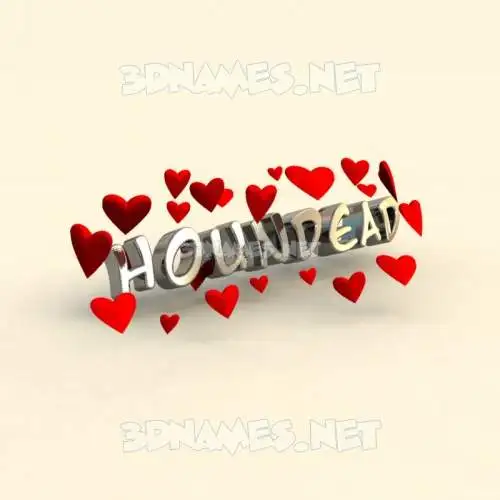 houndead in In Love style - 3D name wallpaper houndead in In Love style - 3D name wallpaper