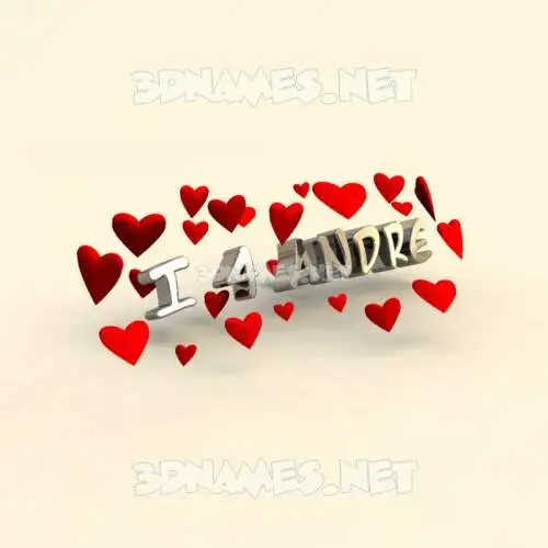 i 4 andre in In Love style - 3D name wallpaper i 4 andre in In Love style - 3D name wallpaper