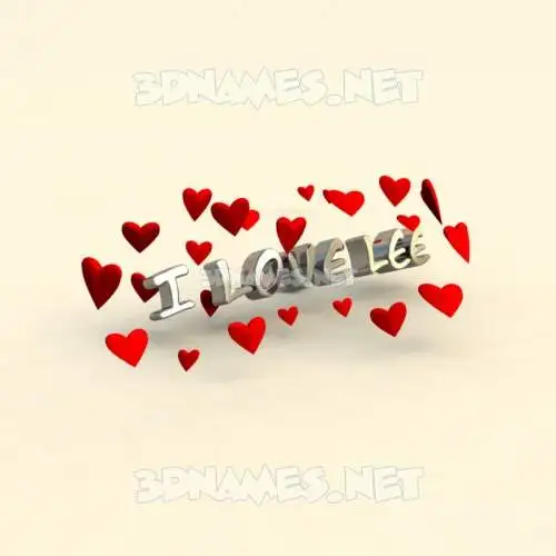 i love lee in In Love style - 3D name wallpaper