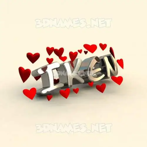 iken in In Love style - 3D name wallpaper iken in In Love style - 3D name wallpaper