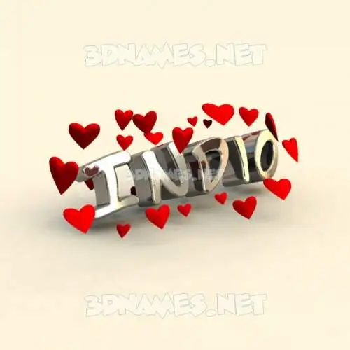 indio in In Love style - 3D name wallpaper indio in In Love style - 3D name wallpaper