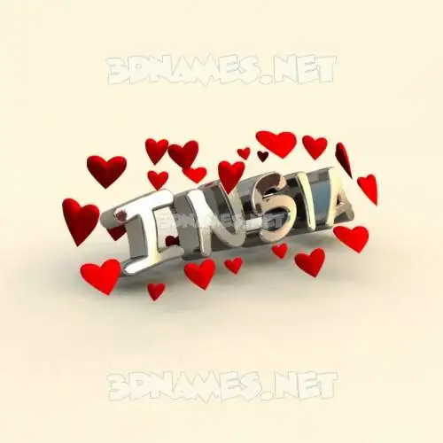 insia in In Love style - 3D name wallpaper insia in In Love style - 3D name wallpaper