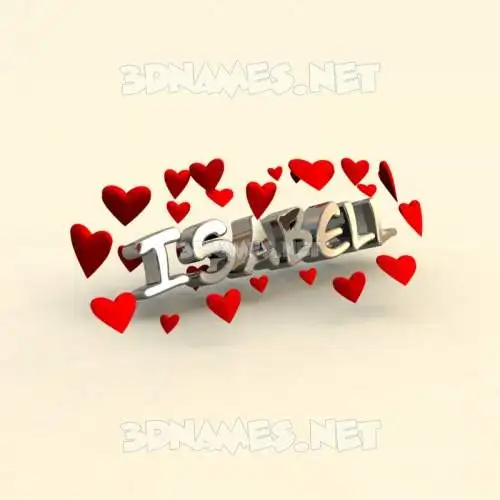 isabell in In Love style - 3D name wallpaper isabell in In Love style - 3D name wallpaper