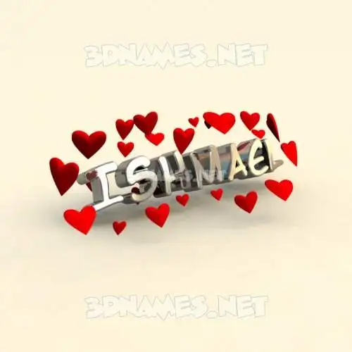 ishmael in In Love style - 3D name wallpaper