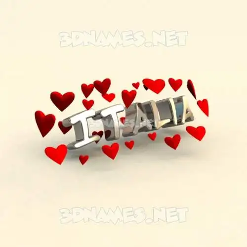 italia in In Love style - 3D name wallpaper italia in In Love style - 3D name wallpaper