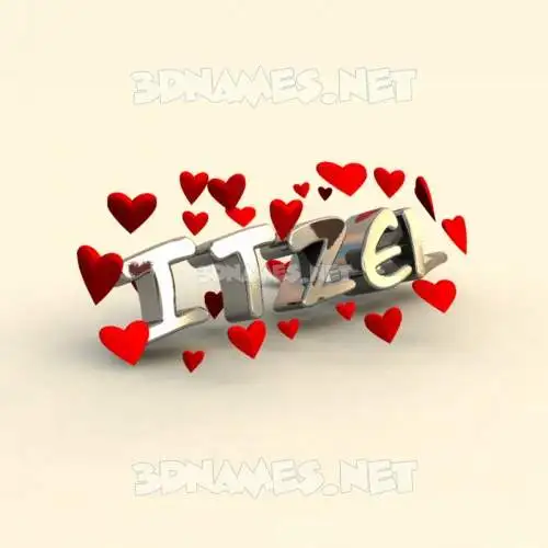 itzel in In Love style - 3D name wallpaper