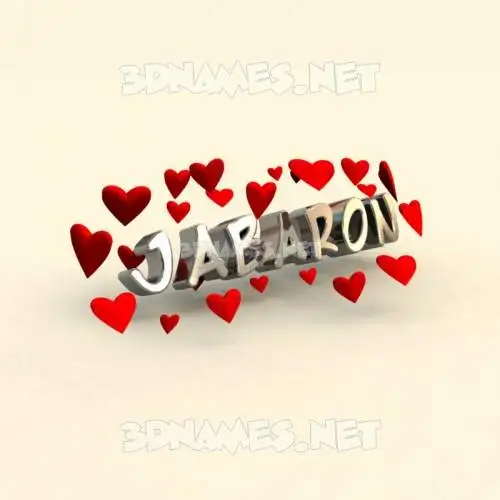 jabaron in In Love style - 3D name wallpaper