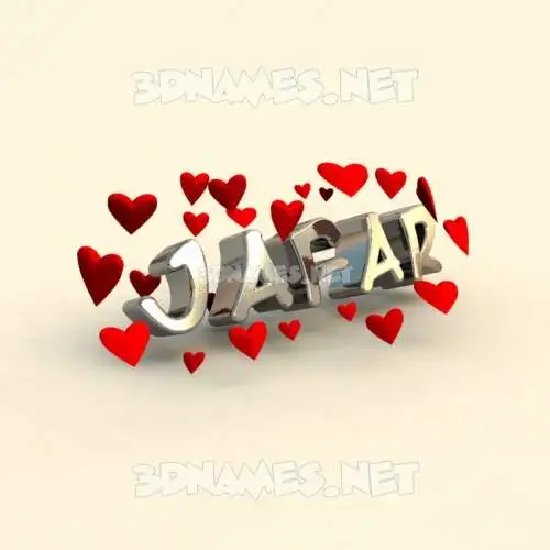 jafar in In Love style - 3D name wallpaper jafar in In Love style - 3D name wallpaper