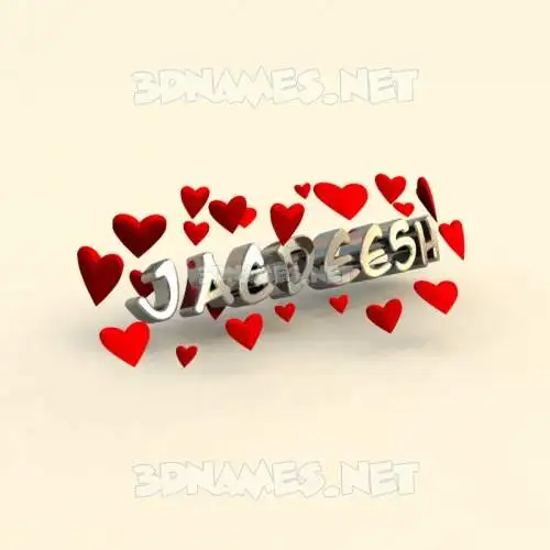 jagdeesh in In Love style - 3D name wallpaper