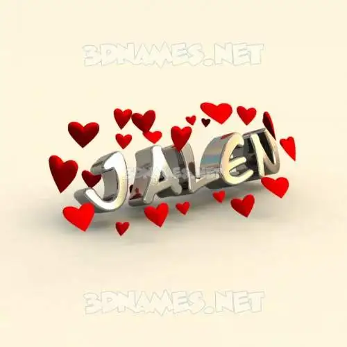 jalen in In Love style - 3D name wallpaper