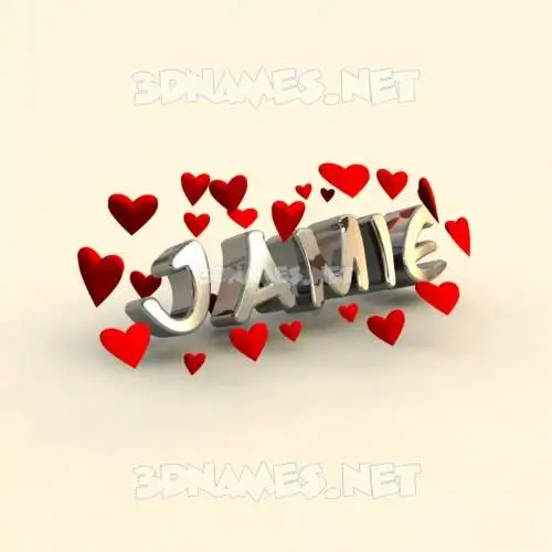jamie in In Love style - 3D name wallpaper