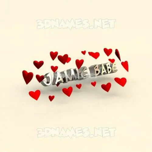 jamie babe in In Love style - 3D name wallpaper jamie babe in In Love style - 3D name wallpaper