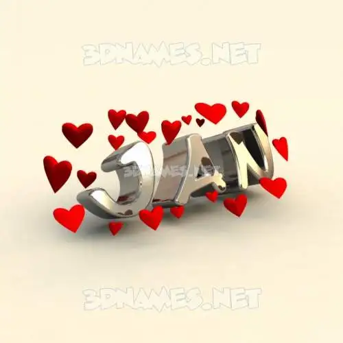 jan in In Love style - 3D name wallpaper jan in In Love style - 3D name wallpaper