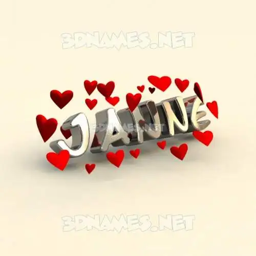 janne in In Love style - 3D name wallpaper
