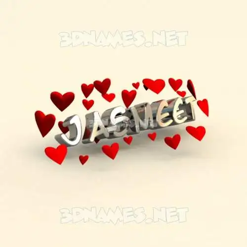 jasmeet in In Love style - 3D name wallpaper