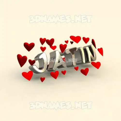 jatin in In Love style - 3D name wallpaper