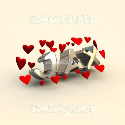 jax in In Love style - 3D name wallpaper jax in In Love style - 3D name wallpaper