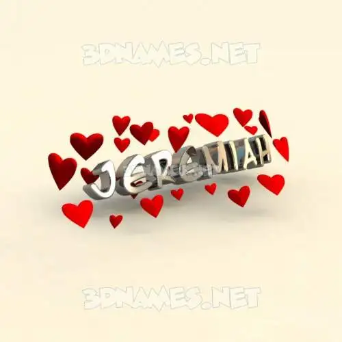 jeremiah in In Love style - 3D name wallpaper jeremiah in In Love style - 3D name wallpaper