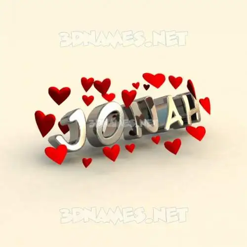 jonah in In Love style - 3D name wallpaper
