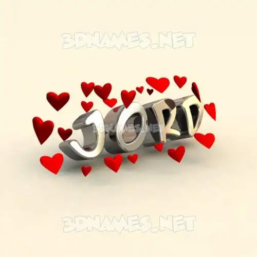 jord in In Love style - 3D name wallpaper jord in In Love style - 3D name wallpaper