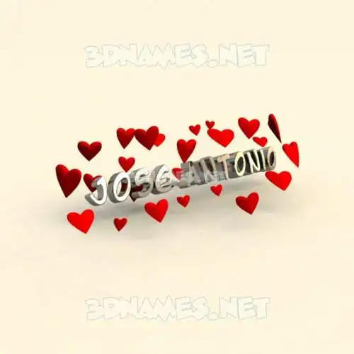 jose antonio in In Love style - 3D name wallpaper jose antonio in In Love style - 3D name wallpaper