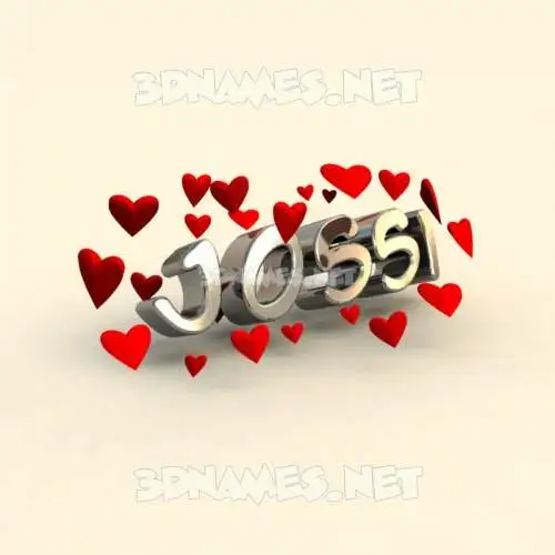 jossi in In Love style - 3D name wallpaper
