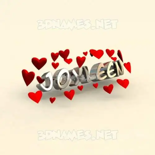 joyleen in In Love style - 3D name wallpaper