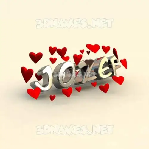 jozef in In Love style - 3D name wallpaper
