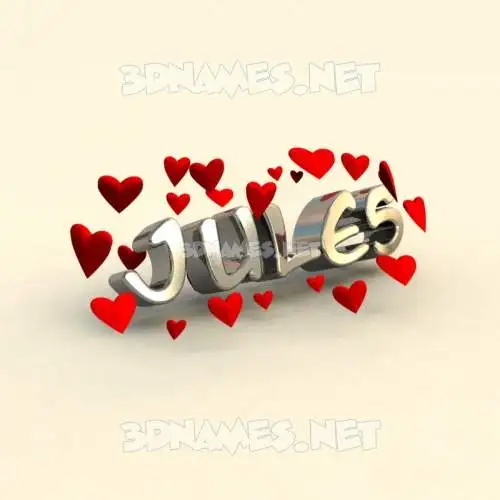 jules in In Love style - 3D name wallpaper jules in In Love style - 3D name wallpaper