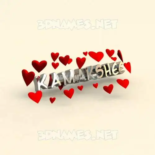 kamakshee in In Love style - 3D name wallpaper