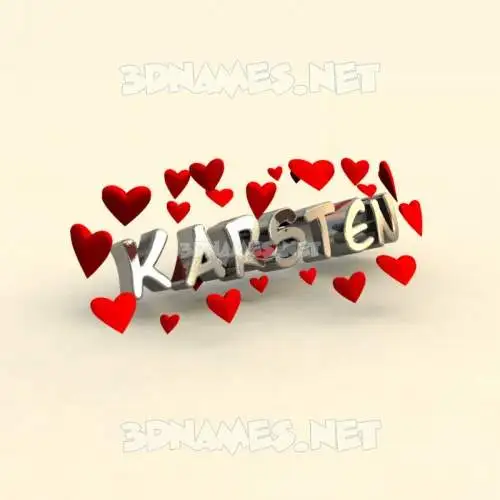 karsten in In Love style - 3D name wallpaper