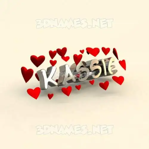 kassie in In Love style - 3D name wallpaper