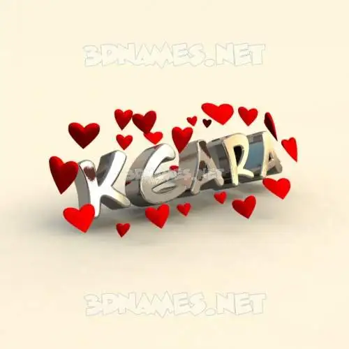 keara in In Love style - 3D name wallpaper