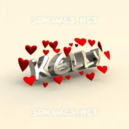 kelly in In Love style - 3D name wallpaper kelly in In Love style - 3D name wallpaper