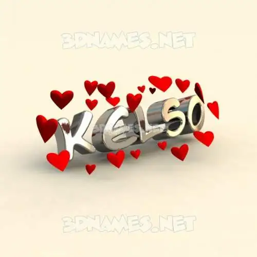 kelso in In Love style - 3D name wallpaper