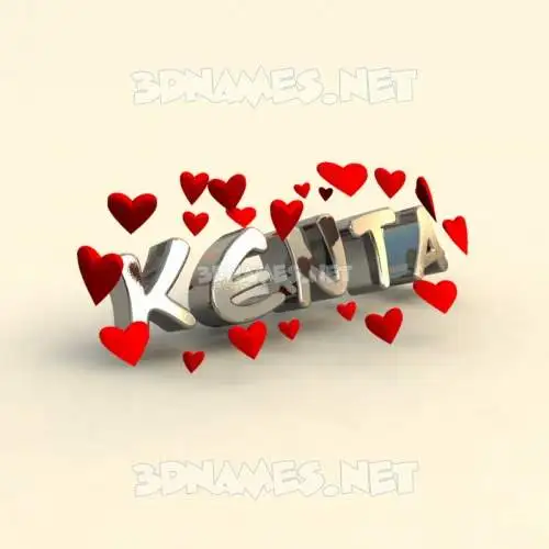kenta in In Love style - 3D name wallpaper