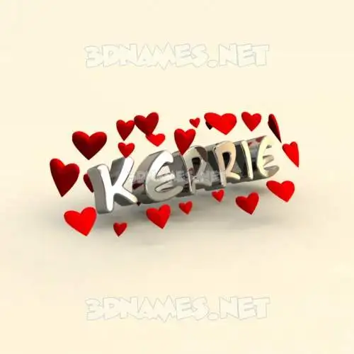 kerrie in In Love style - 3D name wallpaper