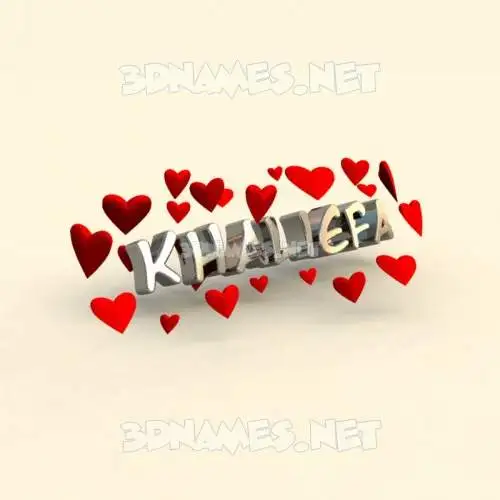 khaliefa in In Love style - 3D name wallpaper khaliefa in In Love style - 3D name wallpaper