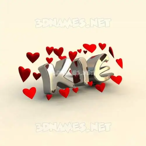 kie in In Love style - 3D name wallpaper