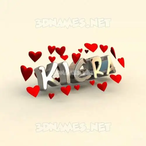 kiera in In Love style - 3D name wallpaper