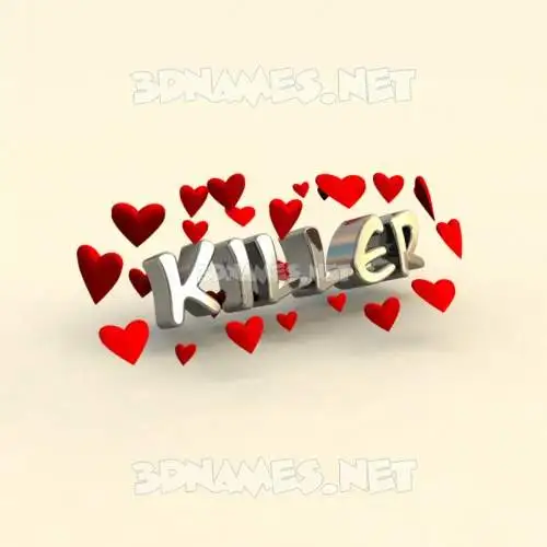 killer in In Love style - 3D name wallpaper killer in In Love style - 3D name wallpaper