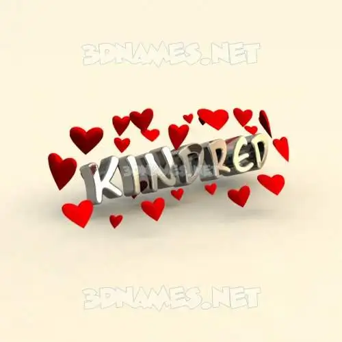 kindred in In Love style - 3D name wallpaper kindred in In Love style - 3D name wallpaper