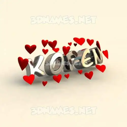 kofen in In Love style - 3D name wallpaper