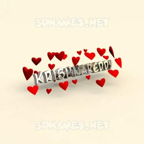 krishnareddy in In Love style - 3D name wallpaper krishnareddy in In Love style - 3D name wallpaper
