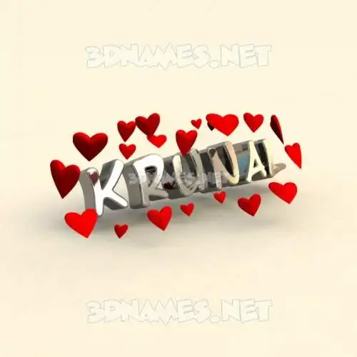 krunal in In Love style - 3D name wallpaper krunal in In Love style - 3D name wallpaper