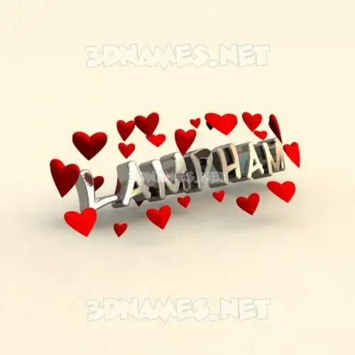 lampham in In Love style - 3D name wallpaper lampham in In Love style - 3D name wallpaper